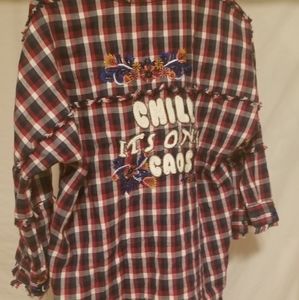 Zara Plaid Tassel Top Cool Back